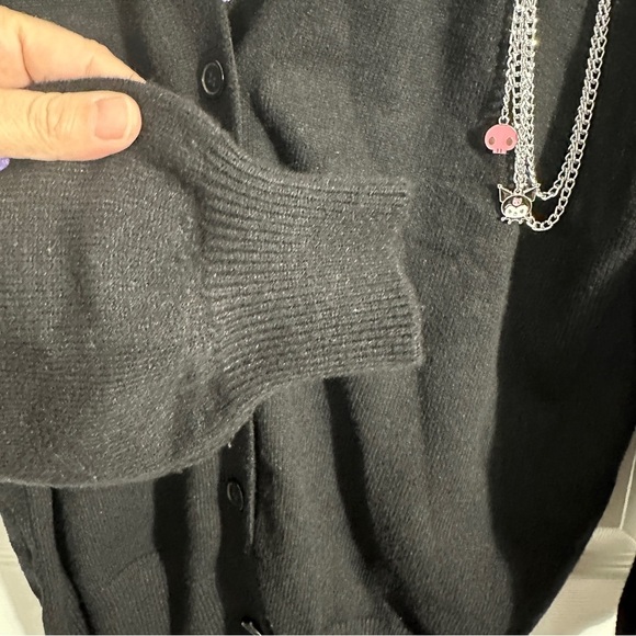 Hello Kitty & Friends x Forever 21 size M knit Kuromi chain cardigan - Picture 6 of 14